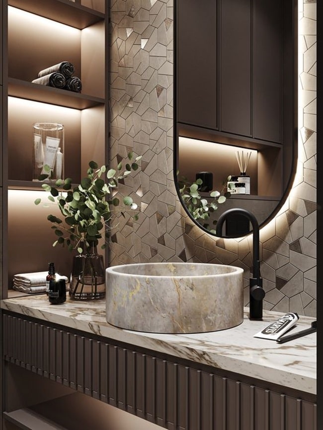 Azulejos con detalles metalizados