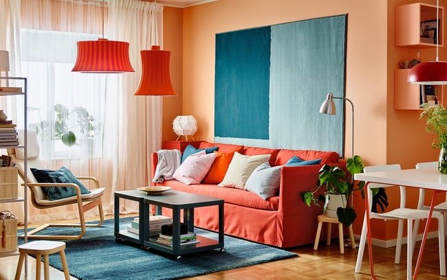 Decoración en color naranja