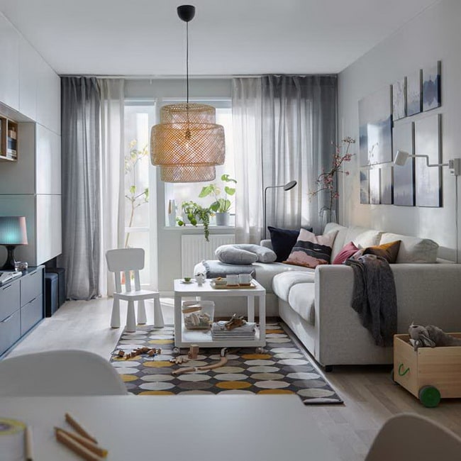 Colores neutros para decorar la sala