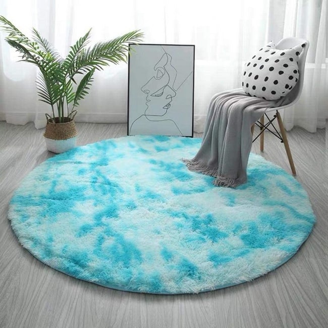 Alfombras redondas para decorar el salón