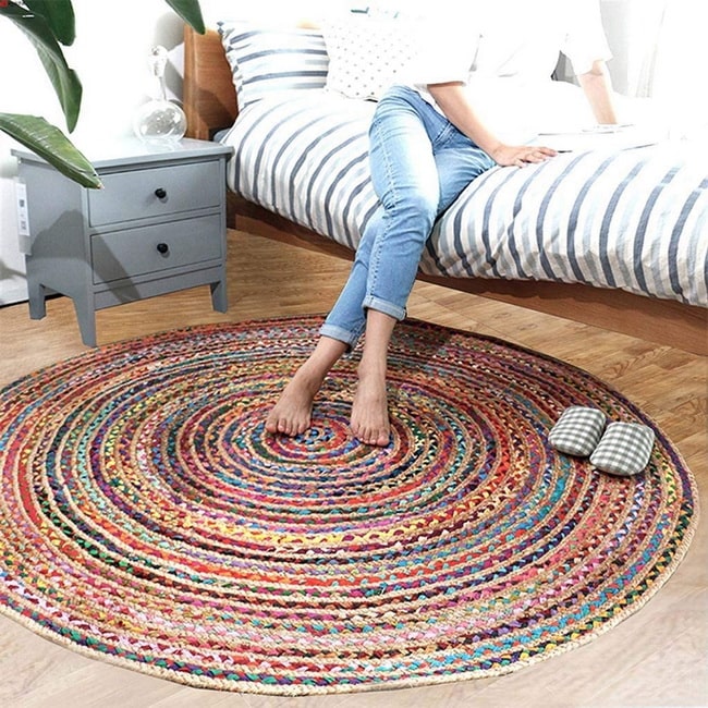 Decorar con alfombras redondas lavables