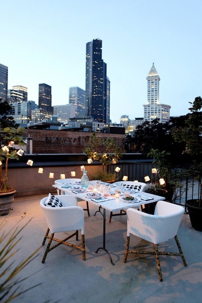 Farolillos para iluminar la terraza