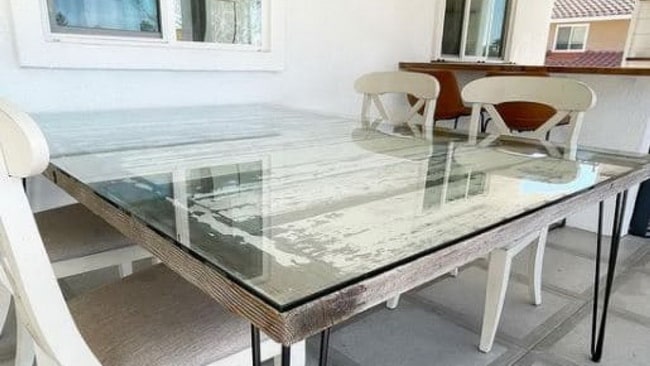 Cristal a medida para proteger mesa de comedor