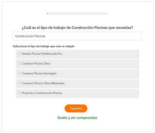 Pedir presupuestos de piscinas
