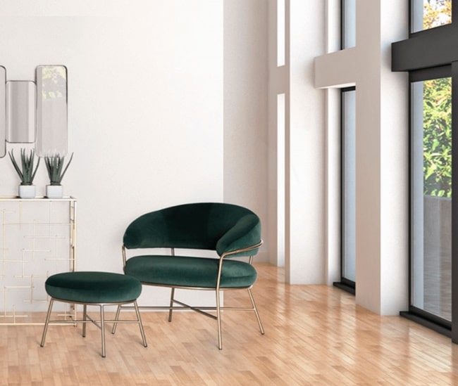 Sillones y butacas de terciopelo