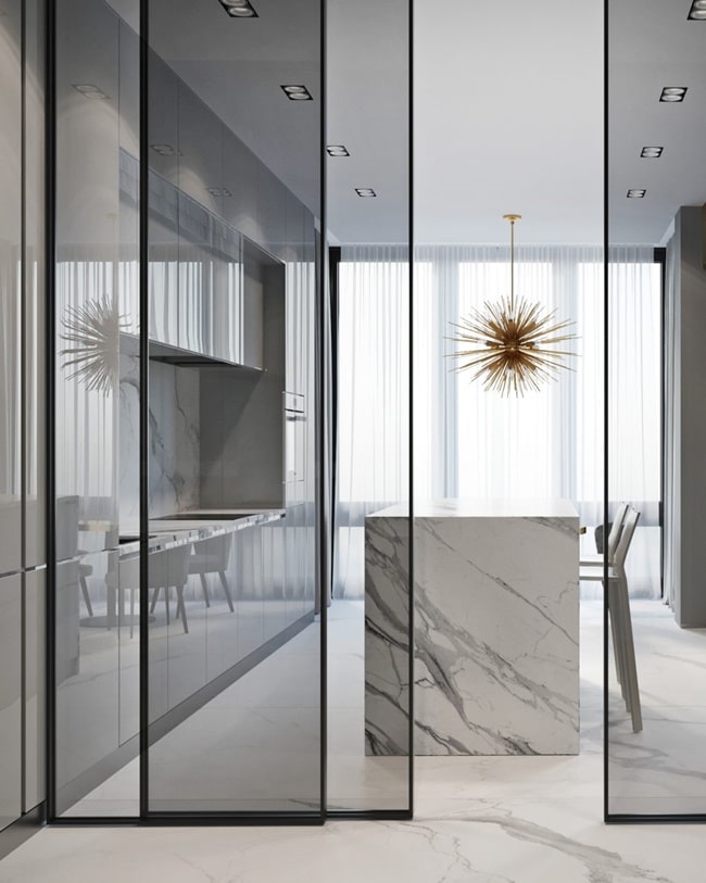 Puertas de cristal para casas modernas