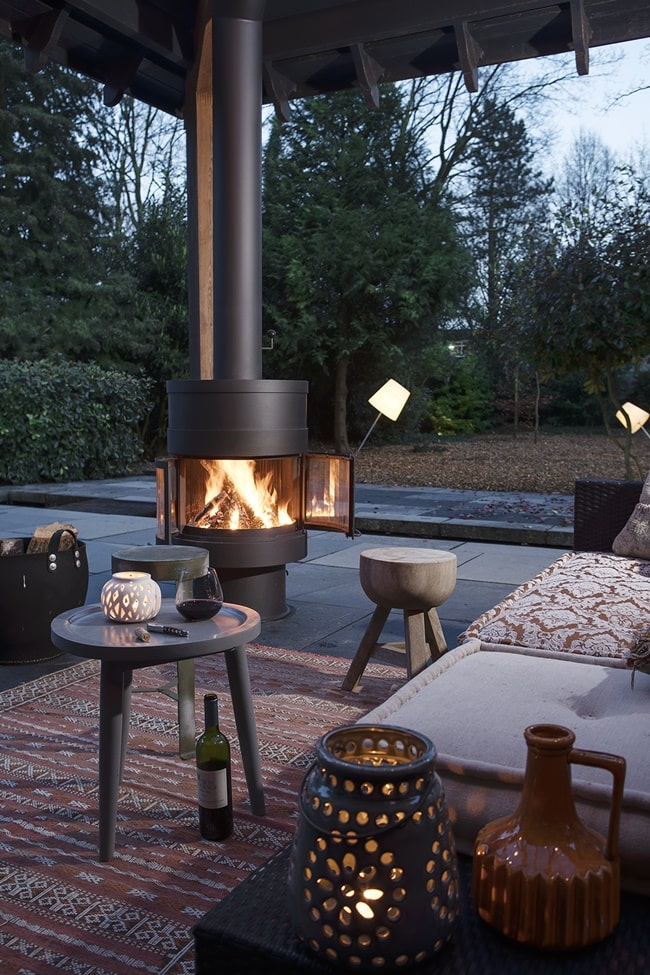 Chimeneas de exterior para terrazas
