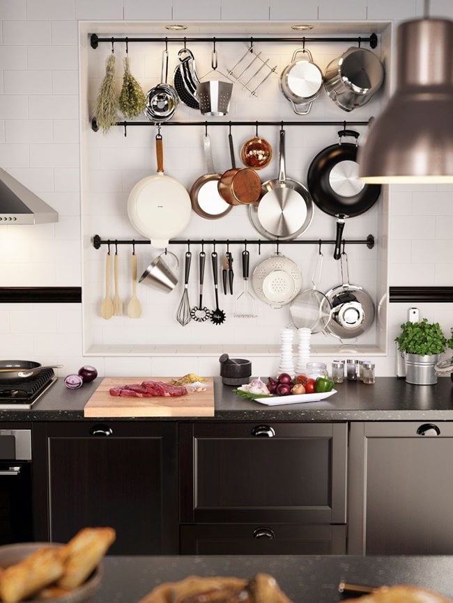 Barras de accesorios para cocinas