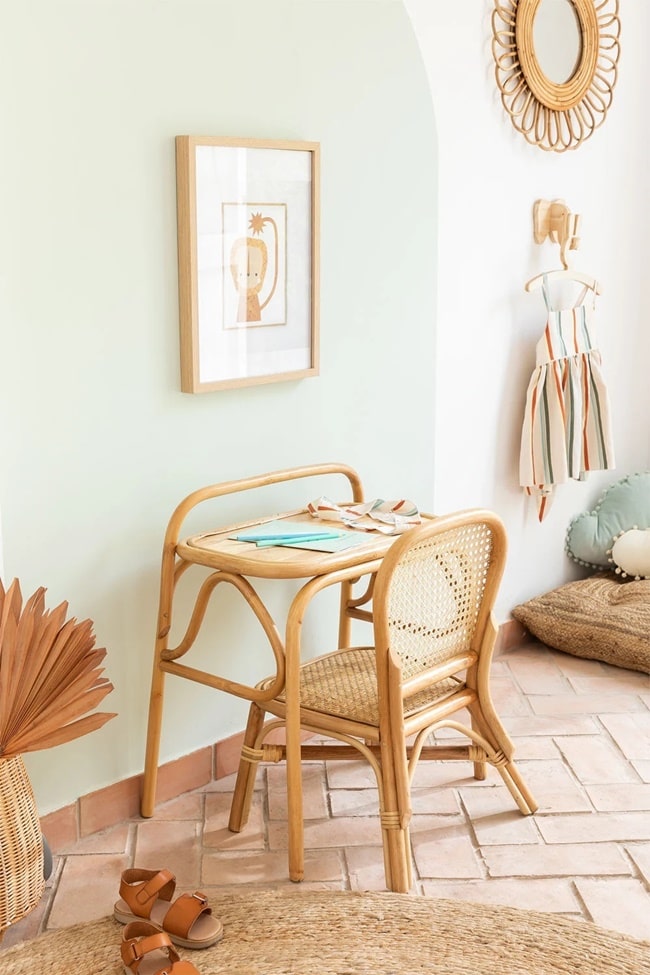 Muebles infantiles de ratán