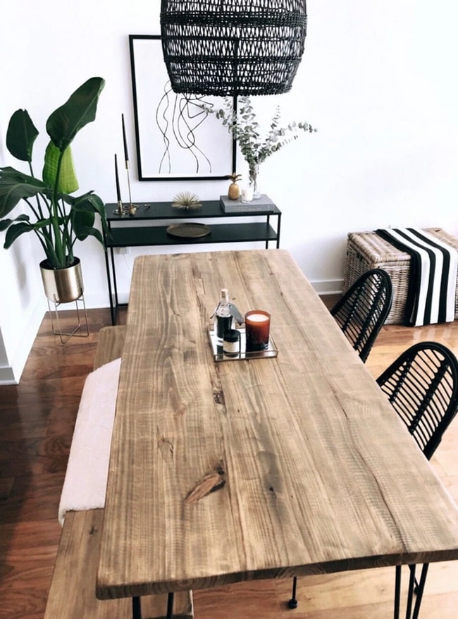 Mesa de madera natural