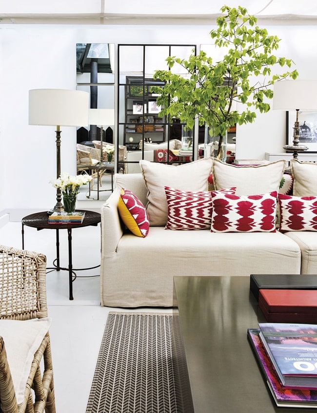 Decorar el sofá con cojines