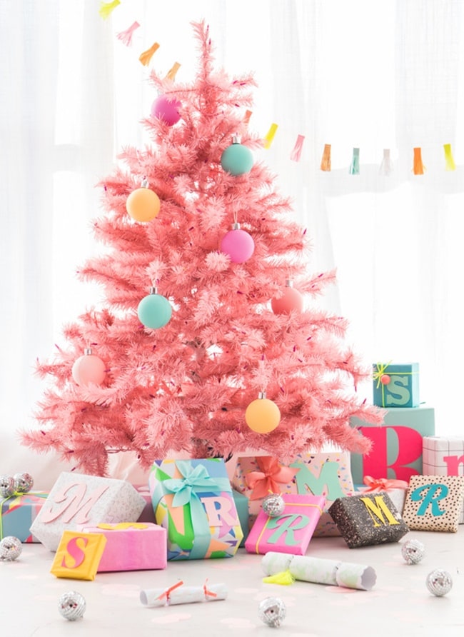 Árboles de Navidad rosa