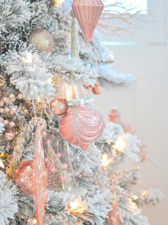 Rosa palo para el árbol de Navidad
