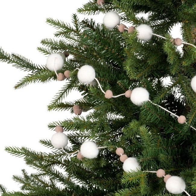 Guirnaldas de lana para el árbol