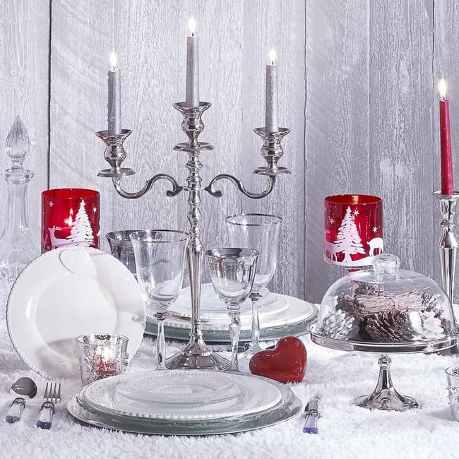 Decoración para la mesa de Navidad