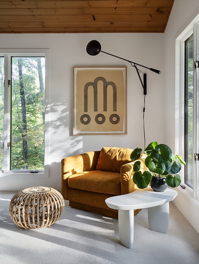 Salón estilo Scandifornian