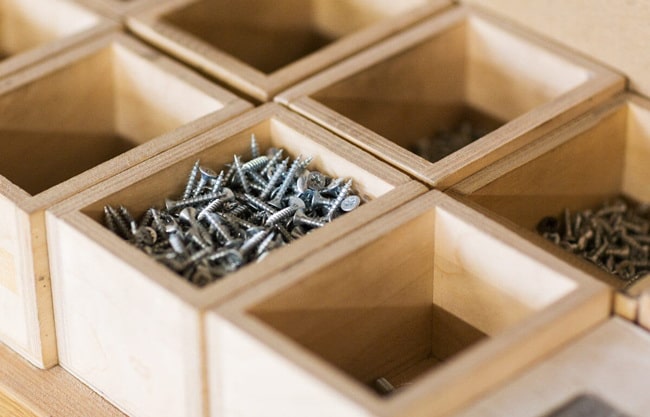 Organizador de tornillos