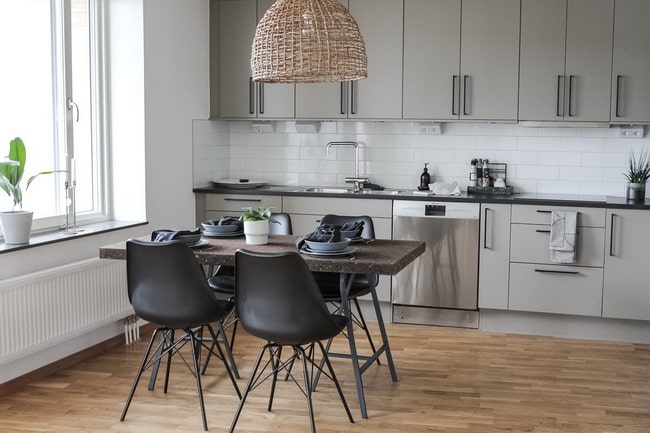 Muebles de cocina en color gris