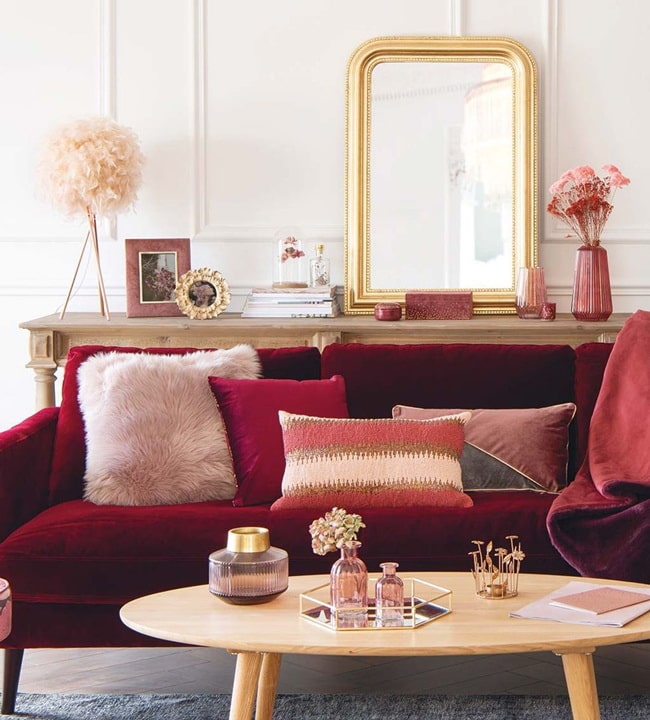 Muebles detrás del sofá
