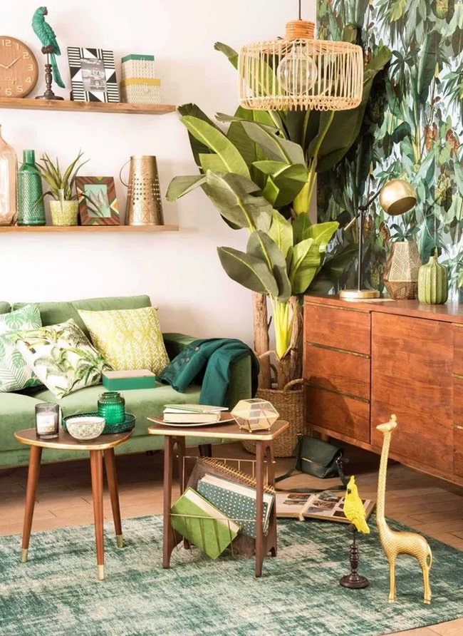 Decoración exótica para salas pequeñas