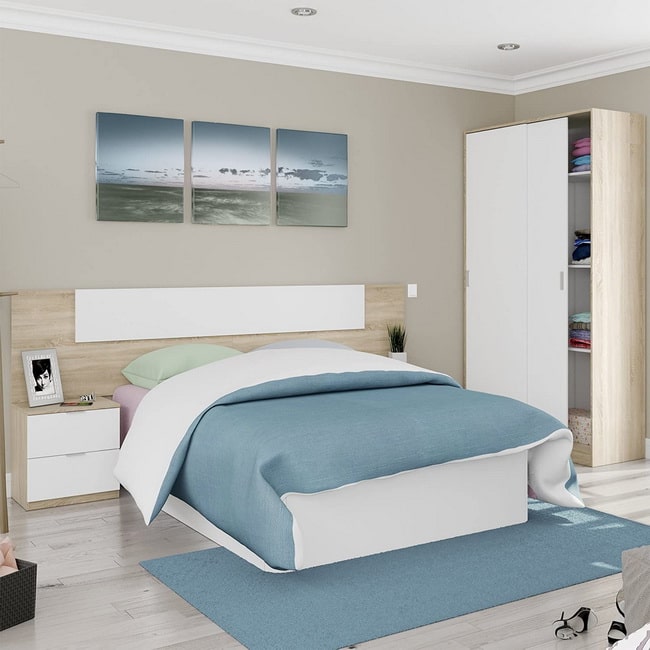 Dormitorio moderno con armario