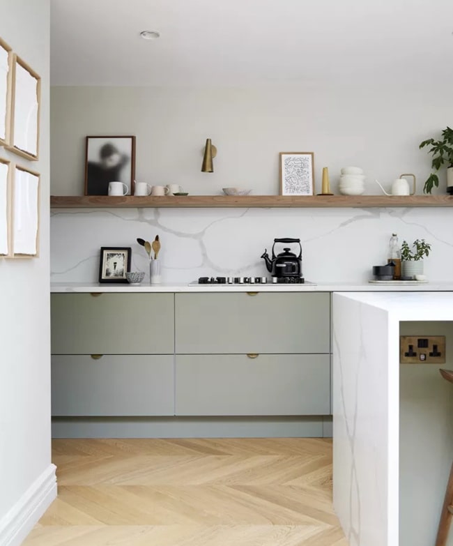 Muebles de cocina en un solo color