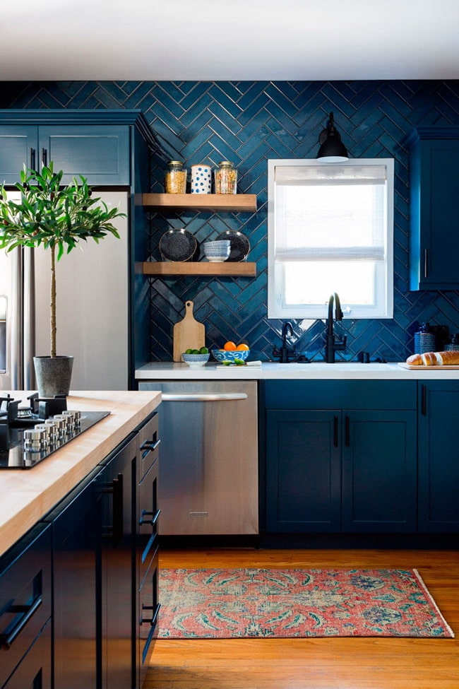Cocinas en azul