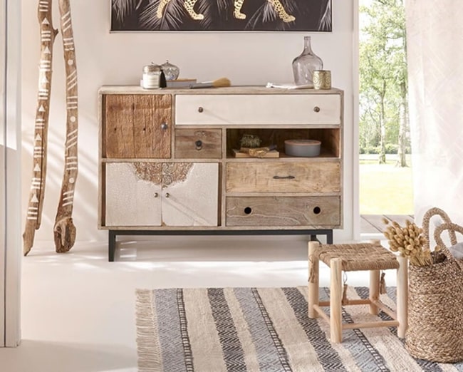Muebles en tonos naturales