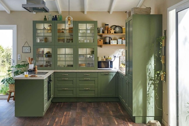 Cocinas en verde