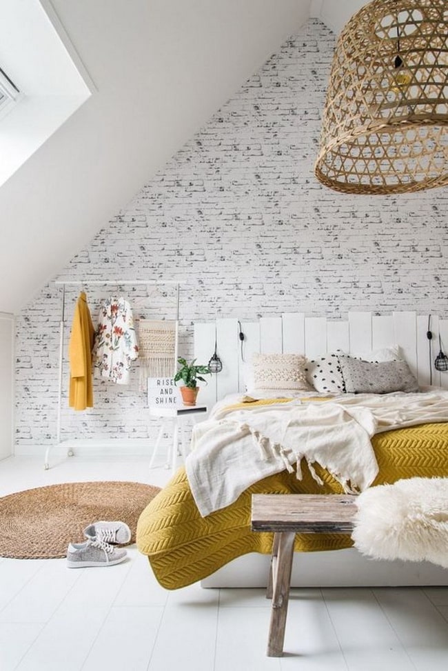 Blanco y mostaza para decorar