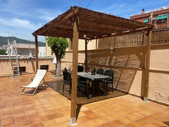 Pérgola en la terraza
