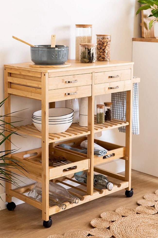 Carrito de cocina con ruedas
