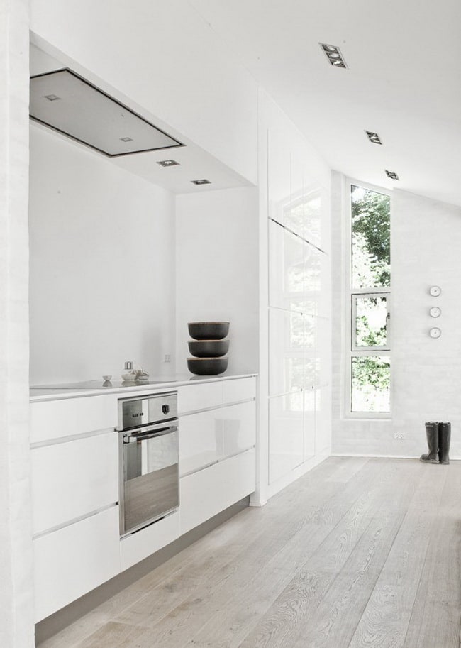 Cocina moderna en color blanco