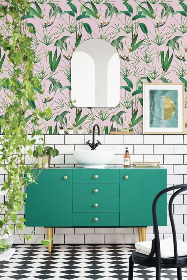 Papel pintado para baños