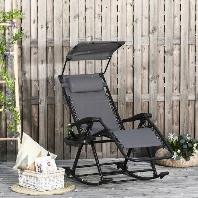 Silla mecedora para jardín