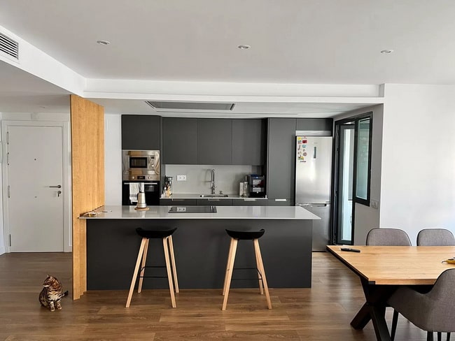 Cocina con barra