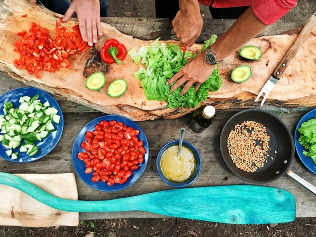 Cocinando en familia