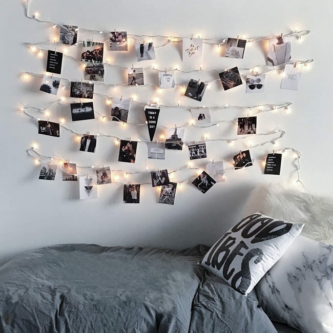 Guirnaldas de luces con fotoclips