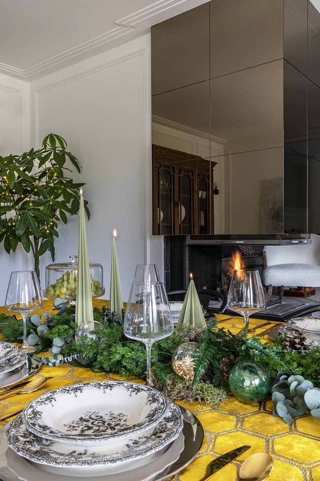Decoración de la mesa para Navidad