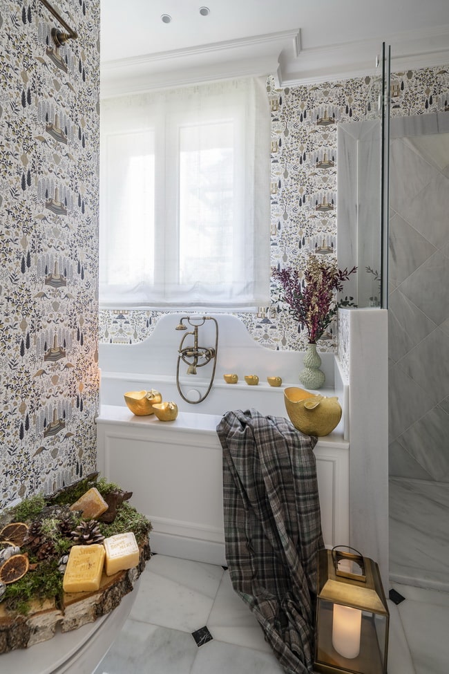 Decoración navideña para el baño
