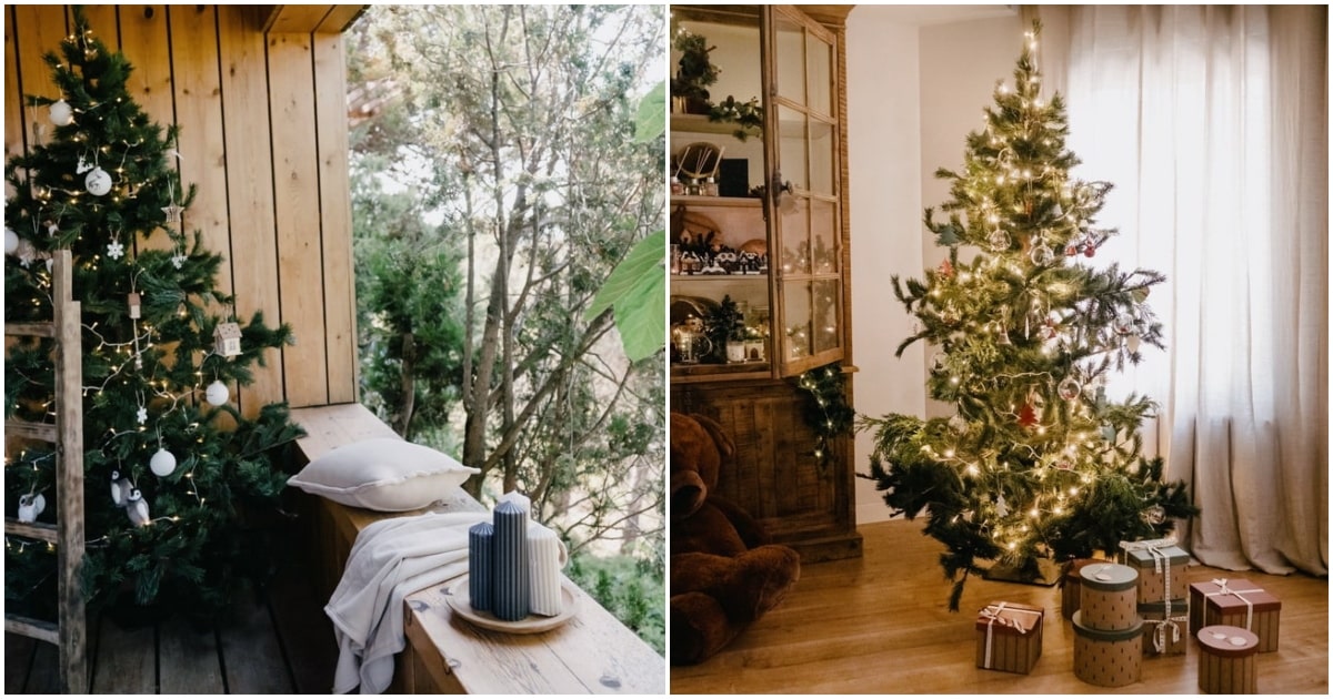 Decoración navideña con los colores del otoño