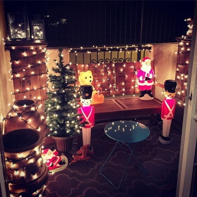 Balcones y terrazas navideños