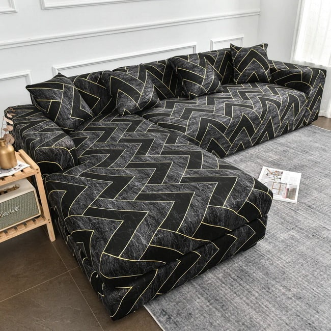 Funda de sofá con figuras geométricas