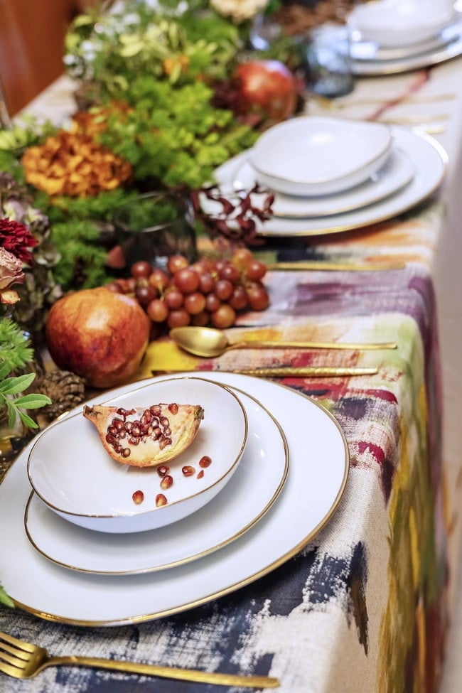 Mesas navideñas con arte