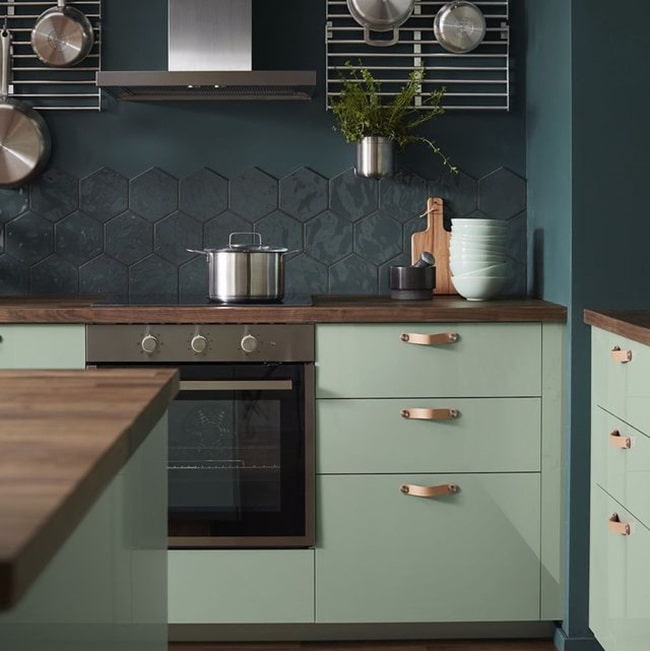 Cocinas en color verde