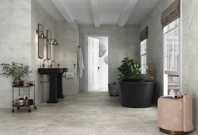Suelos sin obra para el baño
