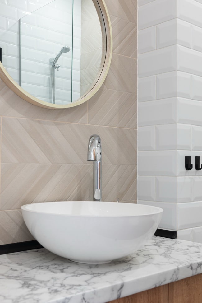 Espejo redondo para el baño