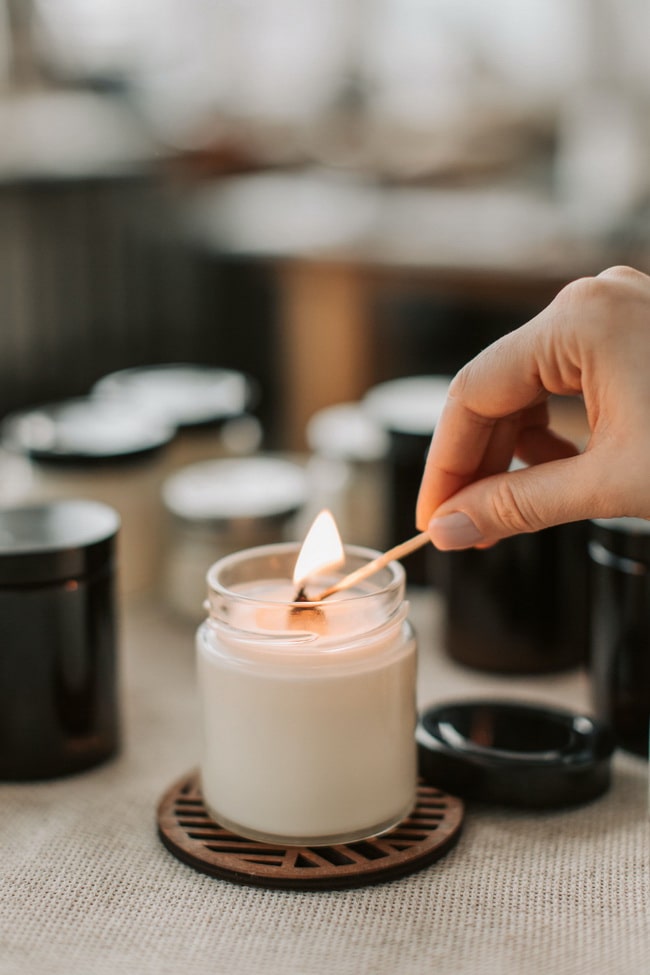 Velas para decorar en la cena de San Valentín