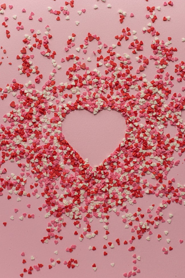 Decoración temática con corazones