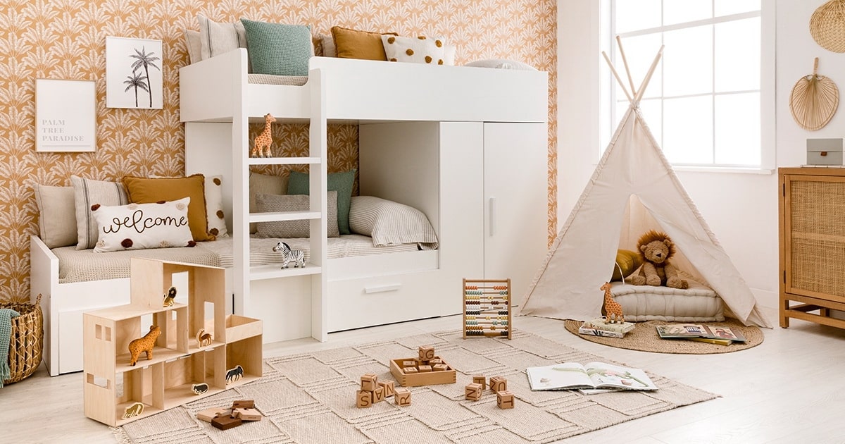Literas para dormitorios infantiles compartidos